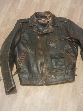 Harley-Davidson Brown Distressed LeatherJacket XL